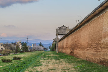 春の志波城跡の風景