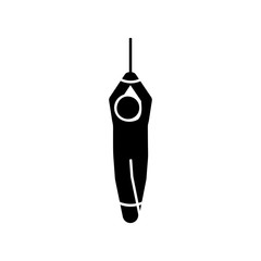 Man dead kill fire burn alive icon. Element of pictogram death illustration