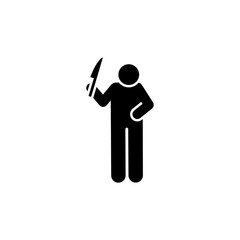 Cut himself suicidal killing wrist icon. Element of pictogram death illustration