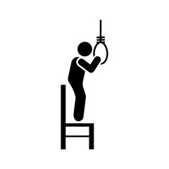 Suicide hang icon. Element of pictogram death illustration