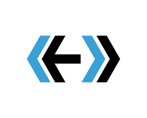 H letter arrow logo