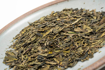 A Bunch Of Loose Leaf Green Tea