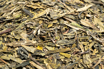 A Bunch Of Loose Leaf Green Tea