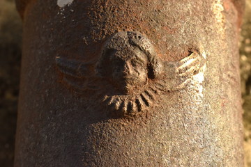Architecture religion angel of the past rusty metal