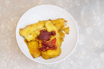 Fried Plantain With Bacon