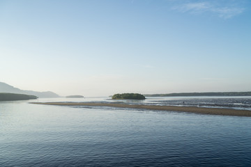 Amazing morning sunlight in Paranaguá Bay, Brazil