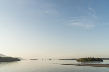 Amazing morning sunlight in Paranaguá Bay, Brazil