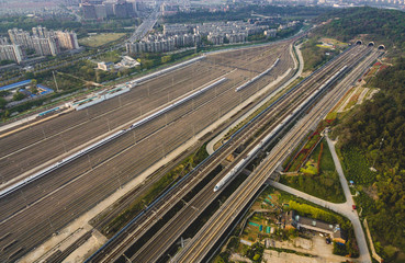 Fototapeta na wymiar China High Speed Railway Maintenance Station