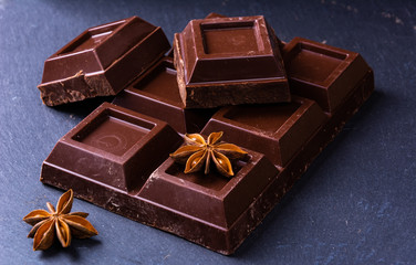 Broken chocolate bar