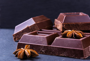Broken chocolate bar