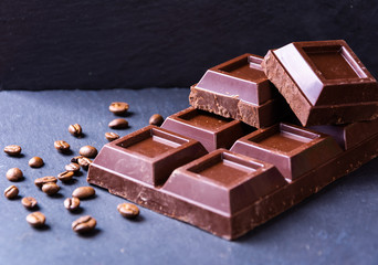Broken chocolate bar