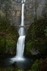 Multnomah Falls in the Columbia Gorge, Oregon, Taken in December