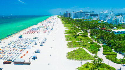 Aerial view of Miami Beach. South Beach. Florida. USA. 