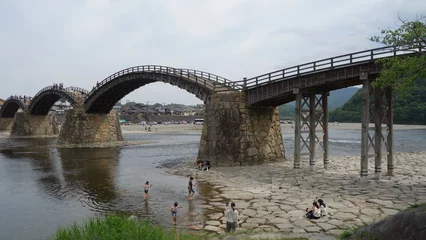 Papier Peint photo Le pont Kintai 日本三名橋「錦帯橋」の絶景！