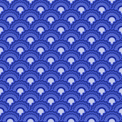 Vibrant mermaid scales squama background, vector seamless fabric pattern, tiled textile print. Vintage chinese squama scales seamless arc tiles motif. Mermaid skin pattern.