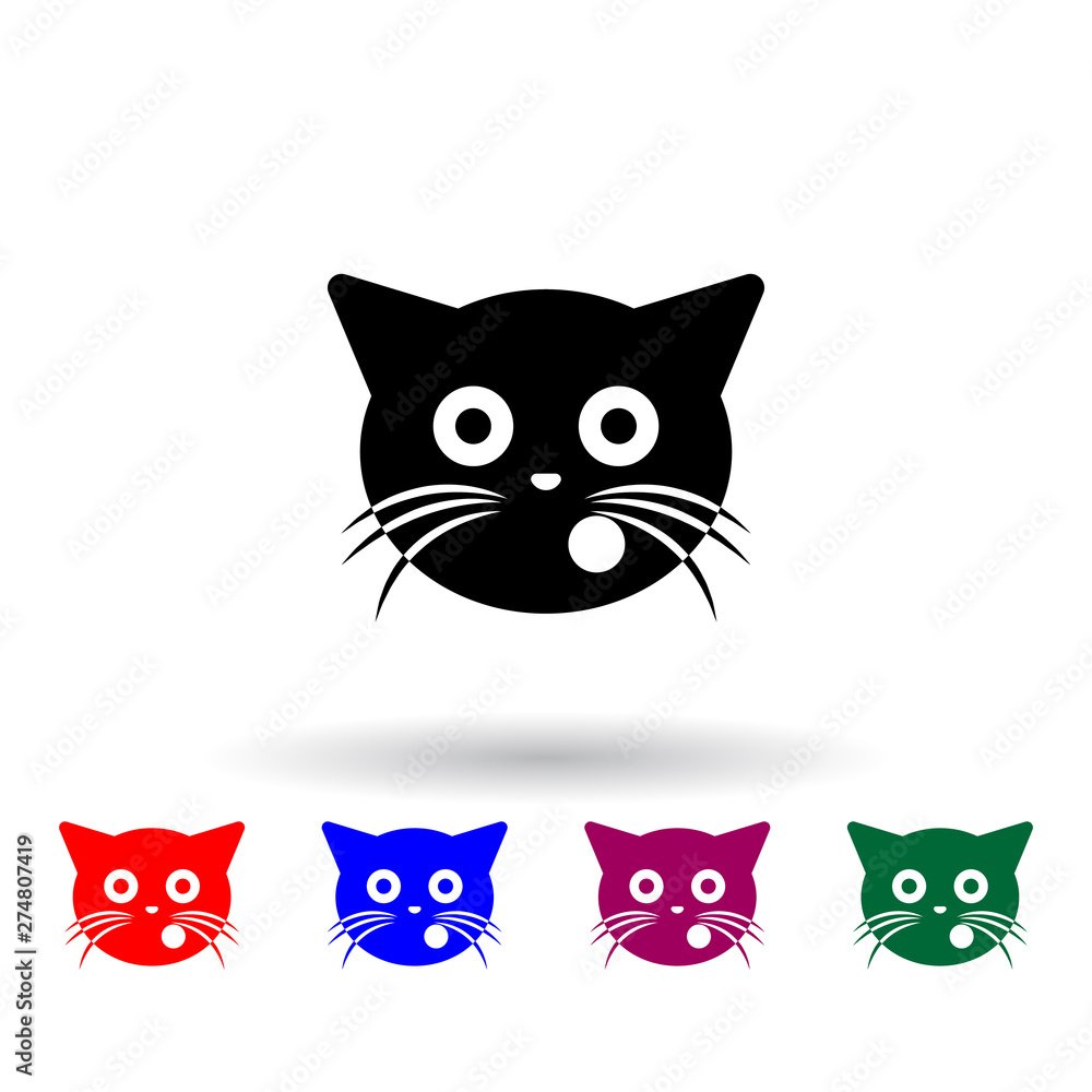 Poster blimey cat multi color icon. elements of cat smile set. simple icon for websites, web design, mobile
