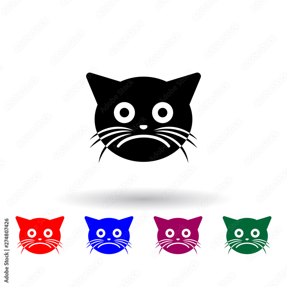 Poster it's a pity cat multi color icon. elements of cat smile set. simple icon for websites, web design, m