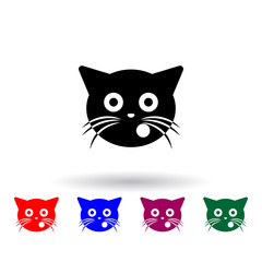 blimey cat multi color icon. Elements of cat smile set. Simple icon for websites, web design, mobile app, info graphics