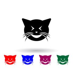 laughing cat multi color icon. Elements of cat smile set. Simple icon for websites, web design, mobile app, info graphics