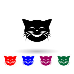 cutie cat multi color icon. Elements of cat smile set. Simple icon for websites, web design, mobile app, info graphics