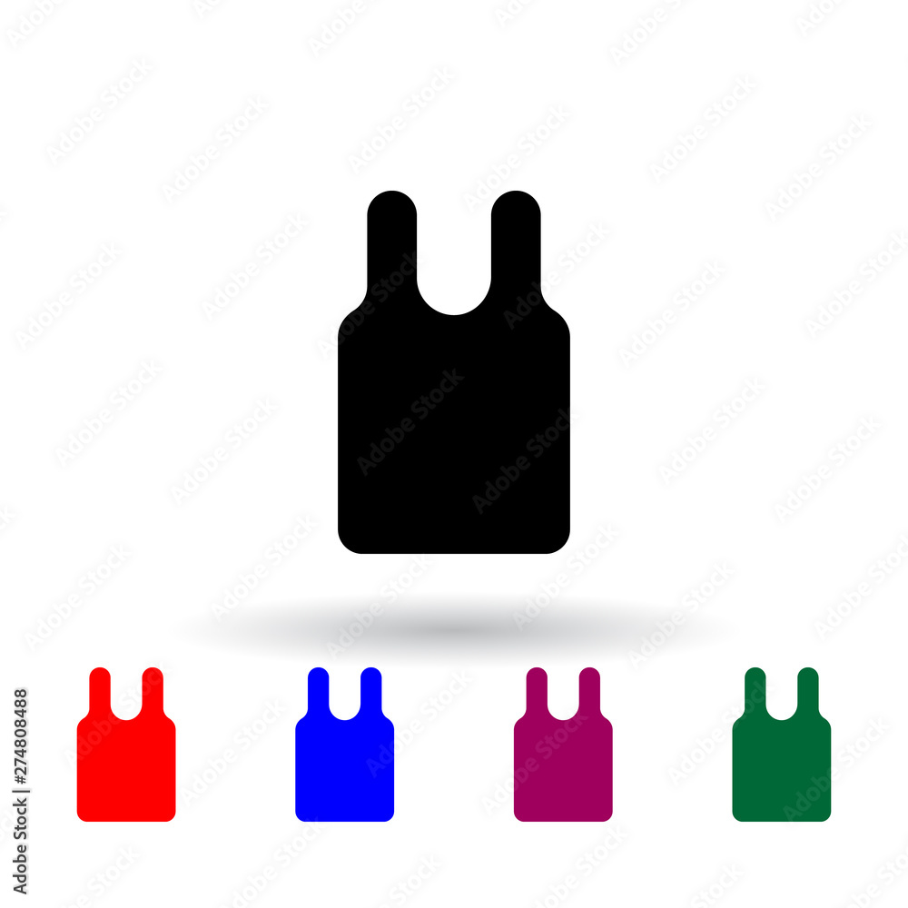 Poster shirt multi color icon. elements of clothes set. simple icon for websites, web design, mobile app, i