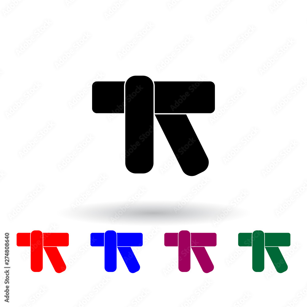 Poster scarf multi color icon. elements of clothes set. simple icon for websites, web design, mobile app, i