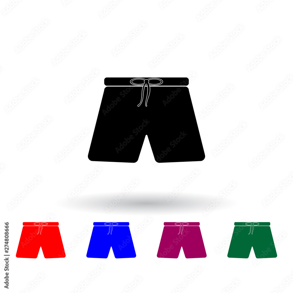 Aufkleber shorts multi color icon. elements of clothes set. simple icon for websites, web design, mobile app, 