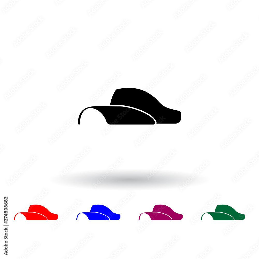 Aufkleber open top hat multi color icon. elements of clothes set. simple icon for websites, web design, mobile