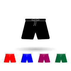 shorts multi color icon. Elements of clothes set. Simple icon for websites, web design, mobile app, info graphics