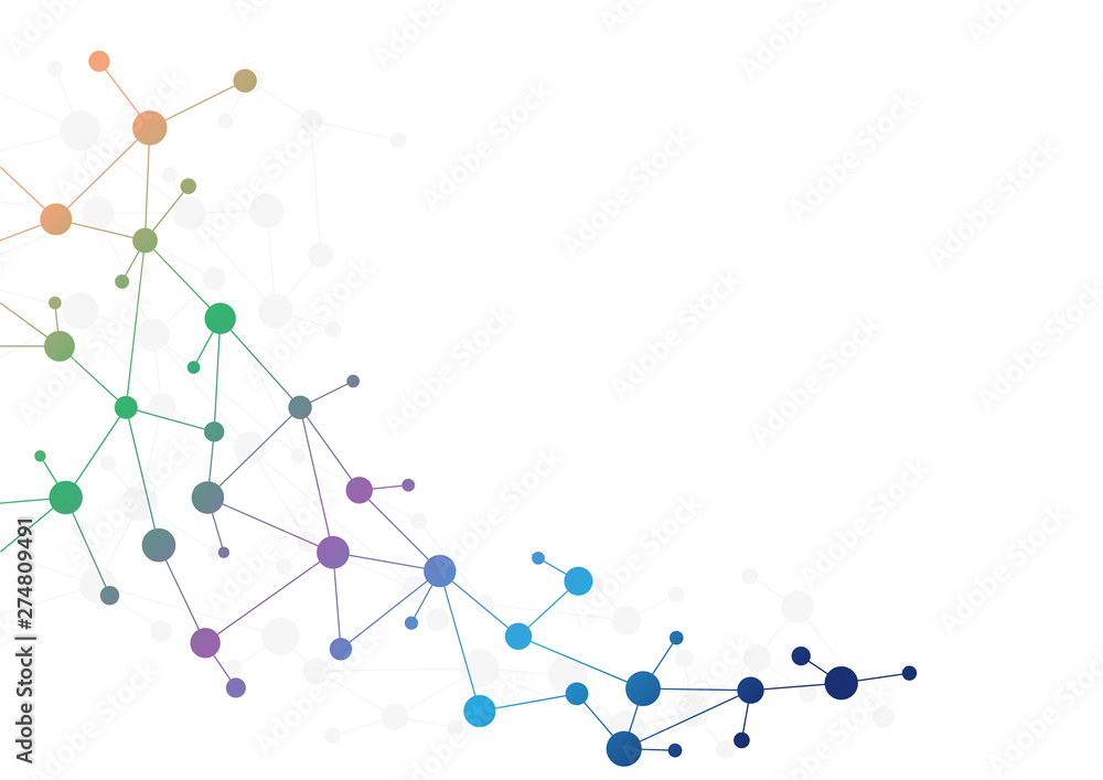 Poster abstract geometric connect lines and dots.simple technology graphic background.illustration vector d