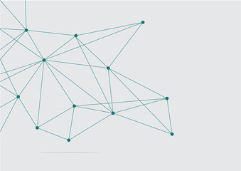 Abstract geometric connect lines and dots.Simple technology graphic background.Illustration Vector design Network and Connection concept.