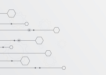 Abstract geometric connect lines and dots.Simple technology graphic background.Illustration Vector design Network and Connection concept.