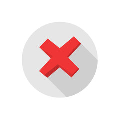 X cross checkmark vector icon