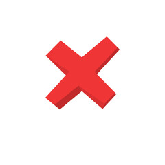 Obraz premium X cross checkmark vector icon