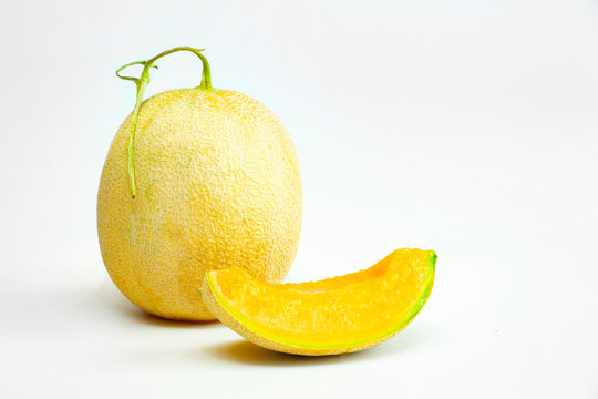 Japanese melon on the white background