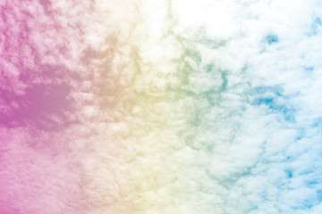 A soft fog cloug background with pastel colored orange to blue gradient