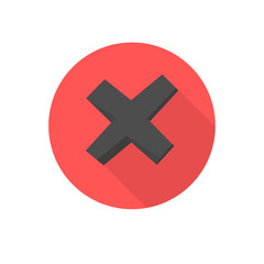 Fototapeta premium X cross checkmark vector icon