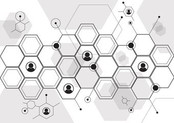 High tech technology geometric