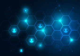 Fototapeta premium High tech technology geometric