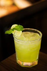 Lime soda cocktail refreshment drink