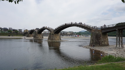 Fototapeta na wymiar 日本三名橋「錦帯橋」の絶景！