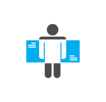 Body scan related icon on background for graphic and web design. Simple illustration. Internet concept symbol for website button or mobile app.