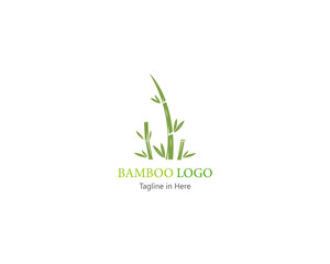 Bamboo logo template vector icon illustartion