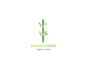 Bamboo logo template vector icon illustartion