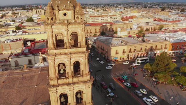 Durango Mexico Cathedral Drone Footage Sunset