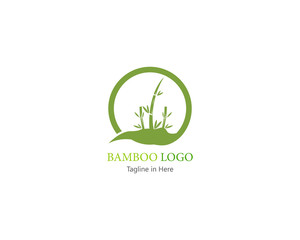 Bamboo logo template vector icon illustartion