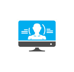 Body scan related icon on background for graphic and web design. Simple illustration. Internet concept symbol for website button or mobile app.