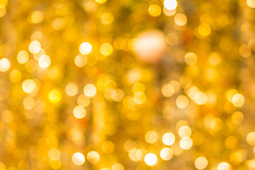 Gold abstract glitter defocus bokeh lights