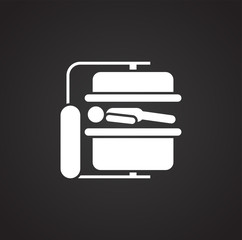 Body scan related icon on background for graphic and web design. Simple illustration. Internet concept symbol for website button or mobile app.