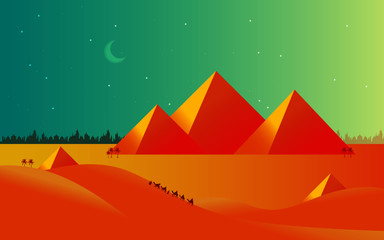 Illustration of Desert Pyramid